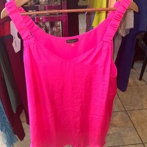 Vince Camuto Pink Ruched Sleeveless Tank Top